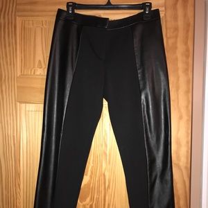 Leather side pants